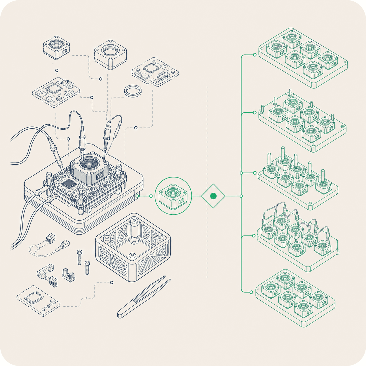 A prototype and a series run claiming the same people and machines
