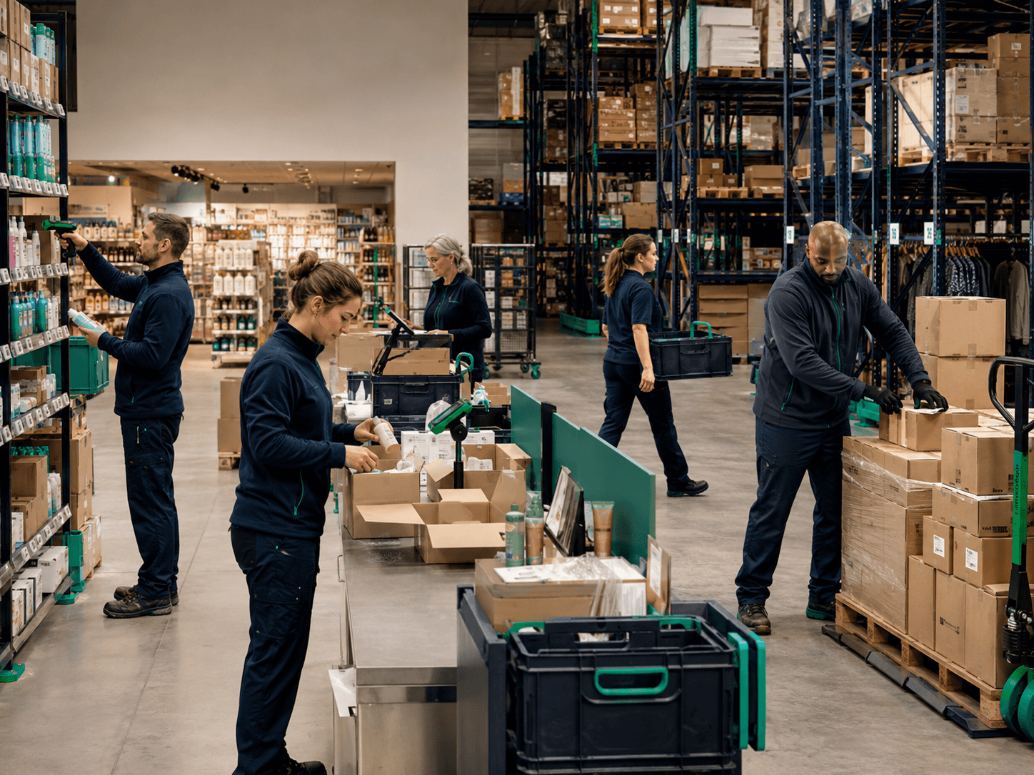 Werkbeeld uit de retail en groothandel